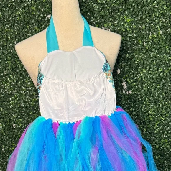 The Little Mermaid Costume Dress & Tiara Kids Size 7-8 NWOT Princess Outfit - Picture 8 of 11